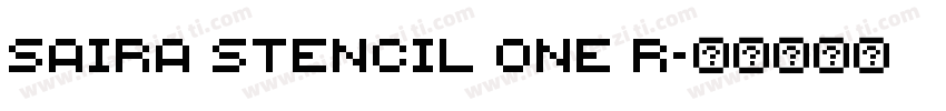 Saira Stencil One R字体转换